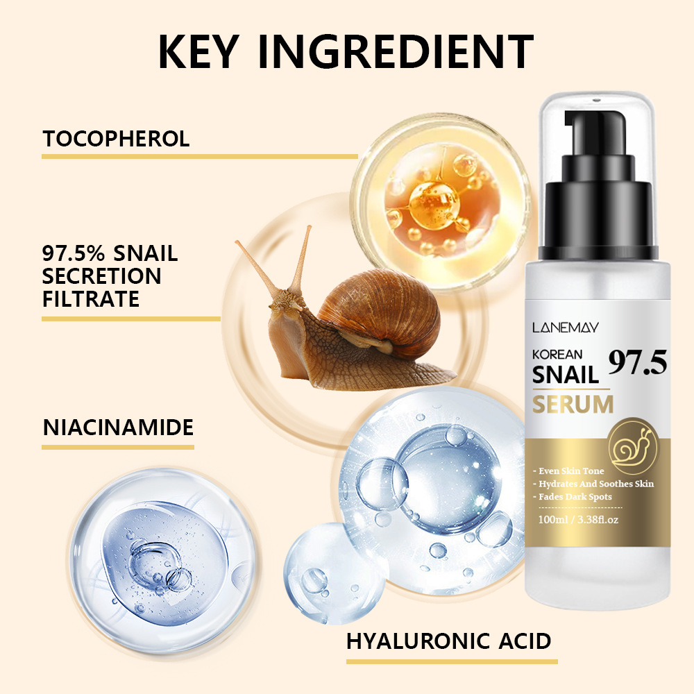 Esencia de caracol facial transfronteriza, solución de colágeno, hidratante e hidratante para reducir las líneas de expresión