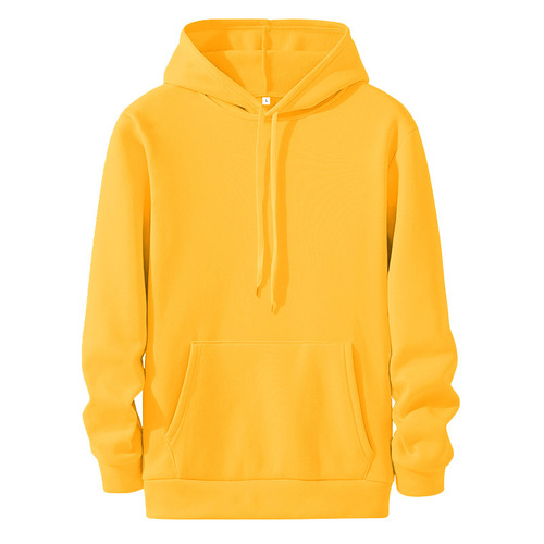 2025 Spring and Autumn Casual Hooded Solid Color Men's Sweatshirt Trend Collar In Stock Fleece Long Sleeve