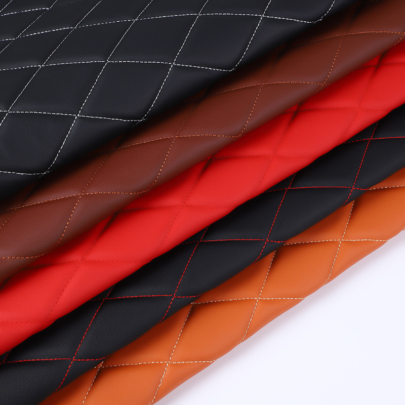 摩托车座椅套箱包汽车内饰脚垫复合海绵菱格车线家具人造革坐垫