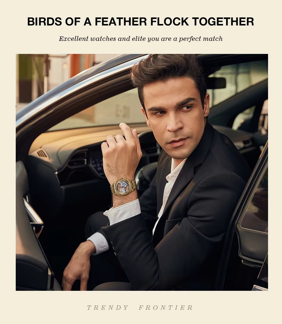 Forsining Vintage Automatic Mechanical Watch For Men Carved Style_voghion.com