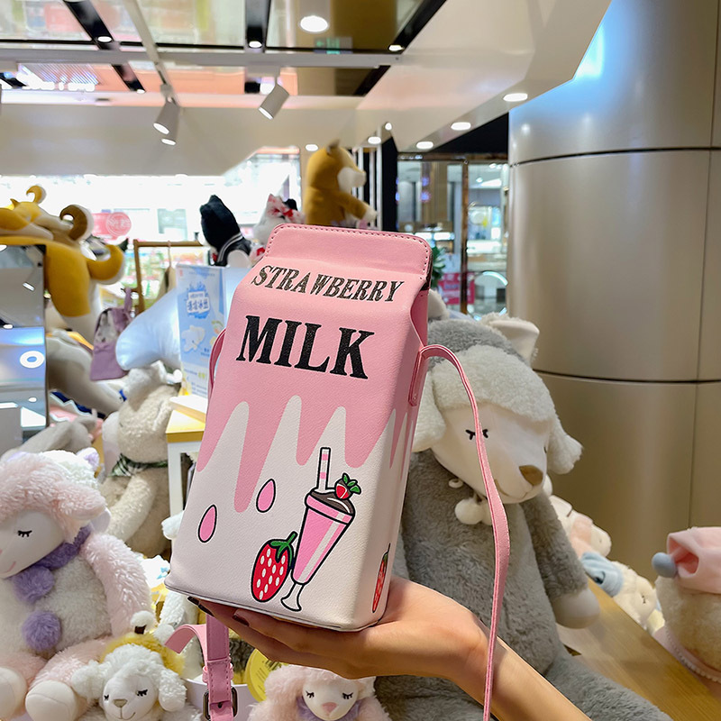 Small Pu Leather Fruit Square Buckle Crossbody Bag display picture 42