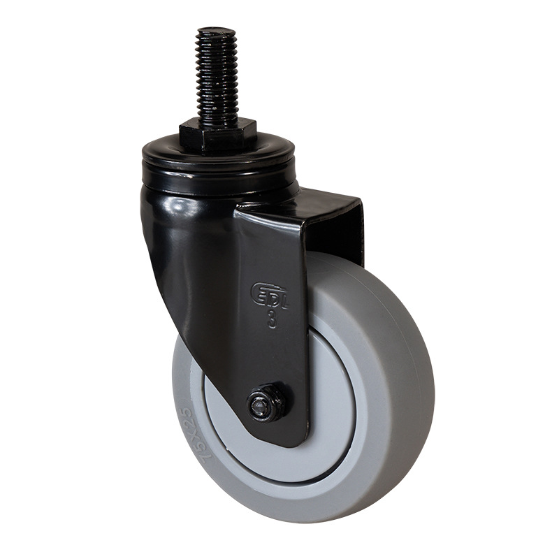 Rueda Giratoria con Rosca Ligera 1.5/2/3 Pulgadas 30-57 TPE con Freno