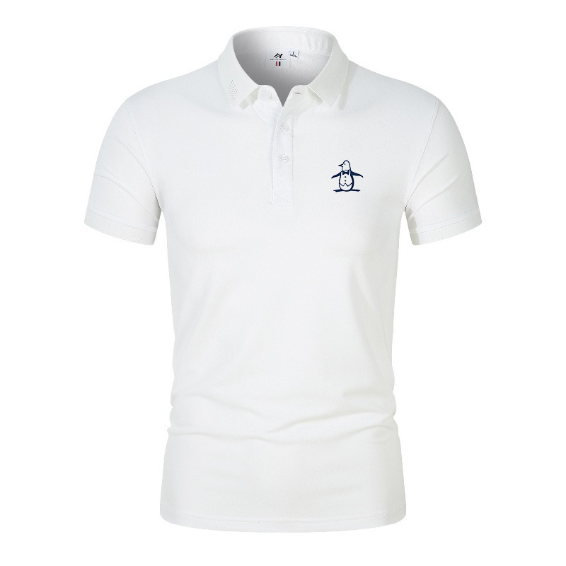 Summer Hot-selling New Men's Solid Color Lapel T-shirt Couple Casual Breathable Polo Shirt_viptrois.com