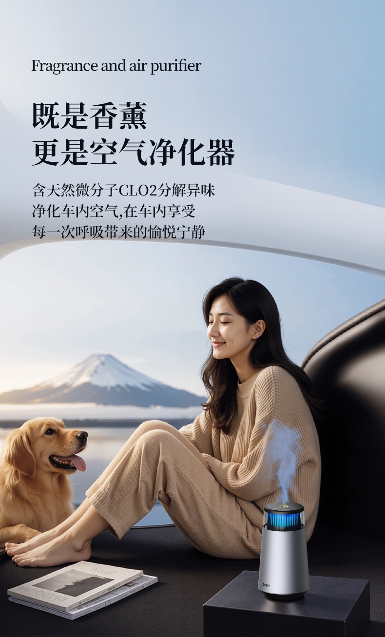 Dokiy New Car-Mounted Smart Aromatherapy Machine, Automatic Fragrance Spray, Car Gift, Long-Lasting Deodorizing Perfume