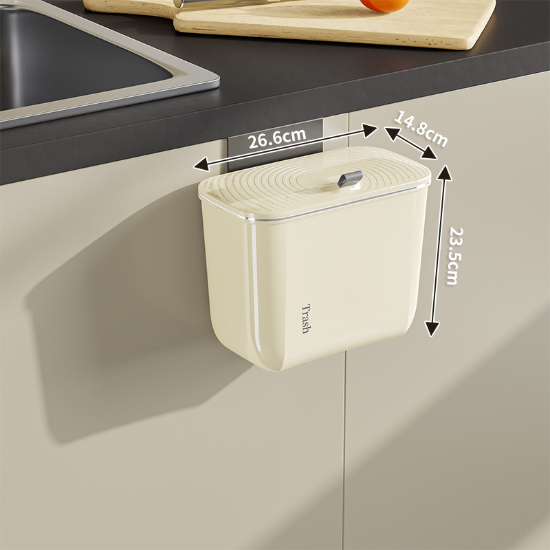 Papelera de cocina con tapa, sala de estar, dormitorio, baño, basura Lou, inodoro grande, bote de basura montado en la pared