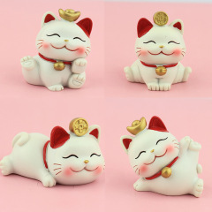 招き猫漫画かわいい樹脂工芸品オフィスデスクトップ置物ケーキベーカリー装飾アイデアホーム装飾品