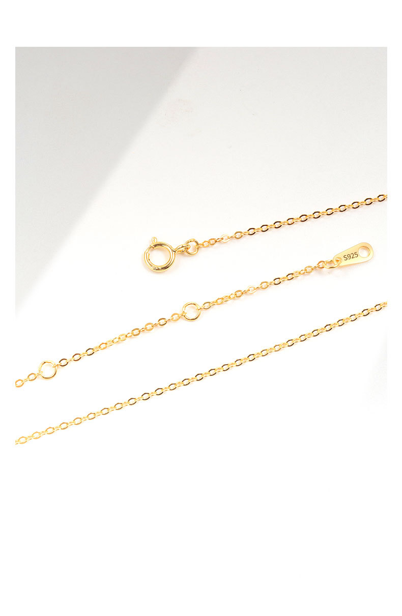 Butterfly Pattern 925 Sterling Silver Cable Chain Plating Butterfly Pendant Necklace