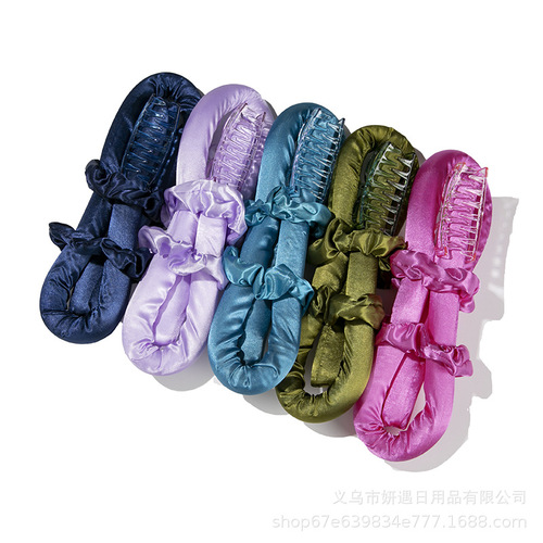 Cross-border hair roller lazy curling iron sponge heatless curling iron rubber sleep curling iron with hair tie