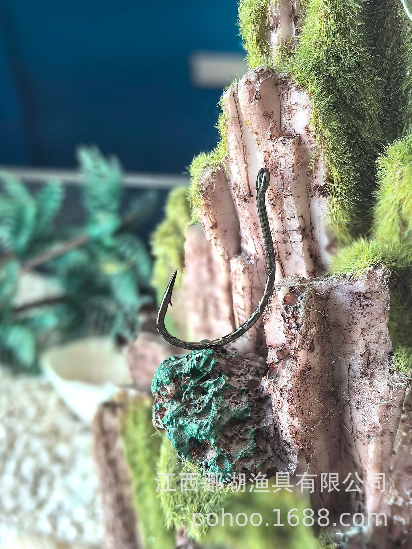 Gancho de pesca invertido de escala brillante Gancho de pez mandarín WACKY Gancho de diamante de escala de pescado de imitación Pohu Road Venta directa de fábrica de pesca de Asia Taiwán Gancho grande