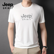 JEEP SPIRIT2024夏季新款男士短袖T恤印花潮流衣服半袖打底衫体恤