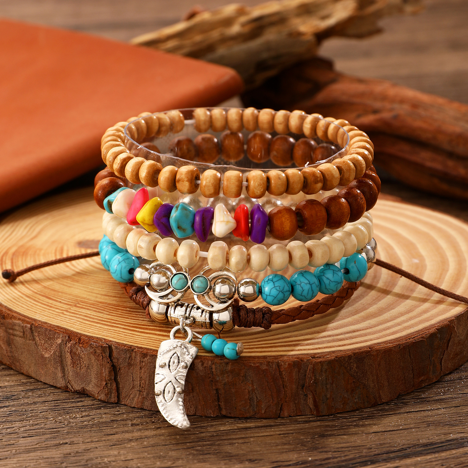 38g Weight Bracelets Classification Resin Chain Material Beaded Chain Chain Type 1 Set Quantity Holiday, Daily Occasion Alloy, Resin Material Round Pattern All Seasons Season Women's Gender Vintage Style, Classic Style Style Vintage Style Classic Style Round Alloy Resin Beaded Chain Beaded Bracelets Wholesale 6