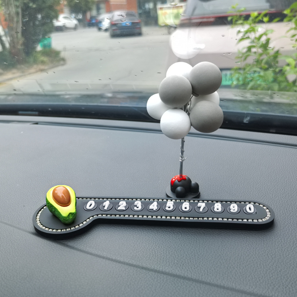 Placas de estacionamiento temporales de automóviles mujeres lindas tarjetas telefónicas de automóviles tarjetas de número de teléfono móvil adornos de decoración