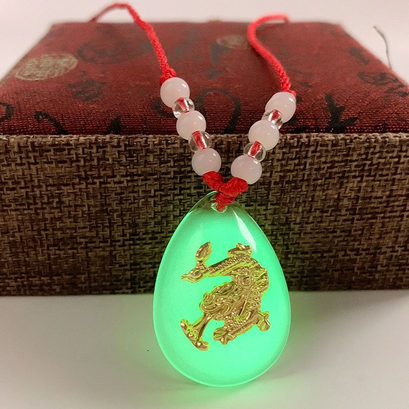 Luminous crystal zodiac [dragon] red rope