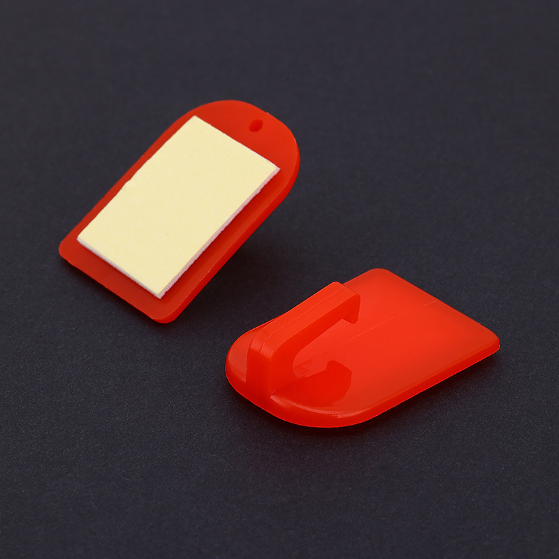 Wedding Celebration Seamless Hooks Strong Punch-Free Sticky Hooks Red Plastic Hooks Copper Coin Trinkets Sticky Hooks Wholesale