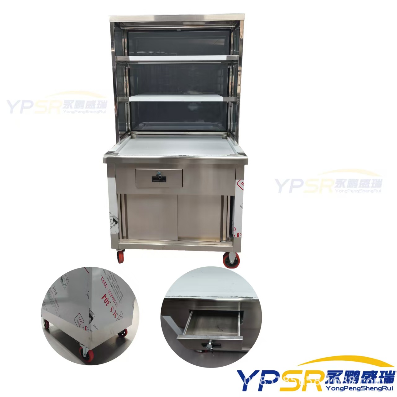 不锈钢小吃车 马来西亚档口Mee stall 小吃摊推车