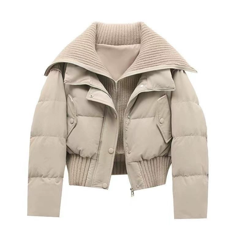 Пальто из Velvet зимой для подростков, маленькое, короткое, тёплое, с пухом утка