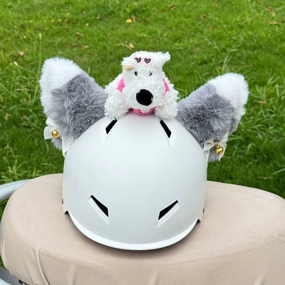 【Cute Puppy】Flash Sale Helmet Decoration Stitch Electric Vehicle Helmet Decoration Recommended by Delivery Drivers