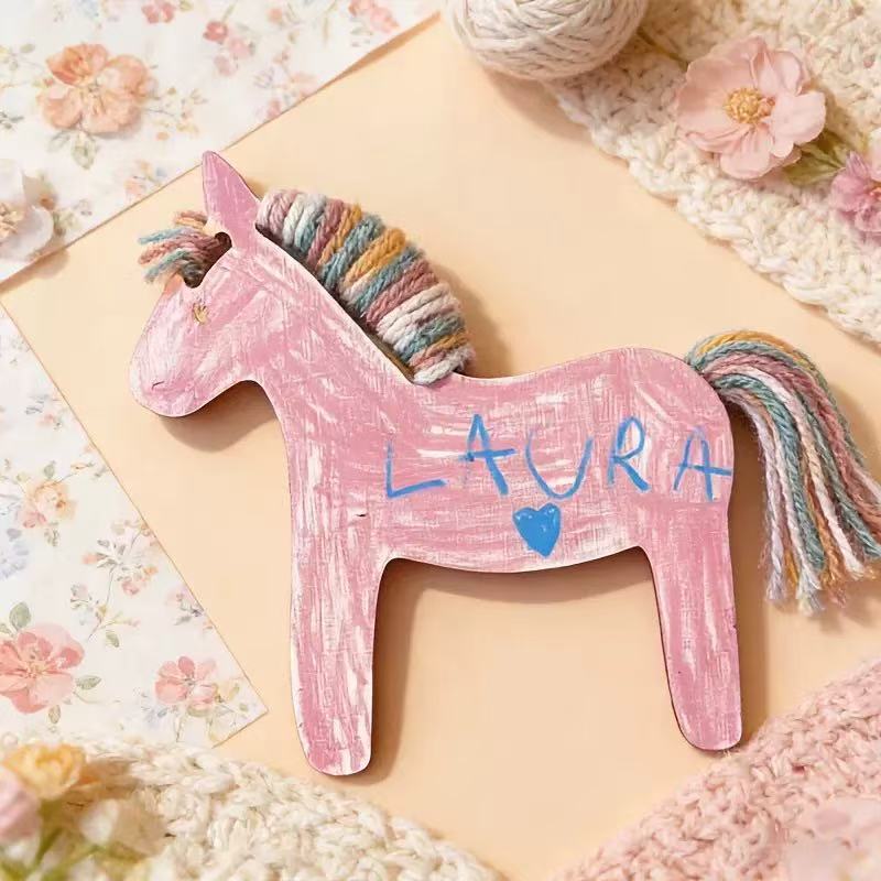 Creative Wooden Horse Crafts Home Decoration Year of the Horse Birthday Party Gift DIY Pendant Small Wooden Slice Hanging Ornament Creative Wooden Horse Crafts Home Decoration Year of the Horse Birthday Party Gift DIY Pendant Small Wooden Slice Hanging Ornament