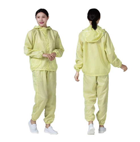 Anti-static jumpsuit dust-free split suit conductive fiber stripe mesh hooded suit food pharmaceutical factory workshop