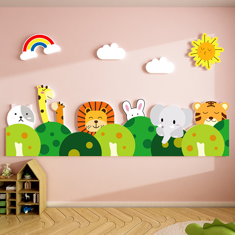 テーマ森林の家幼稚園階段壁面装飾文化環境配置創材完成品背景教室|undefined