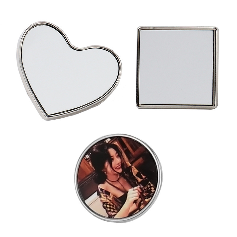 Personalizado Amazon insignia de transferencia de calor en blanco DIY foto metal artesanía brazalete para dibujar insignia de sublimación térmica