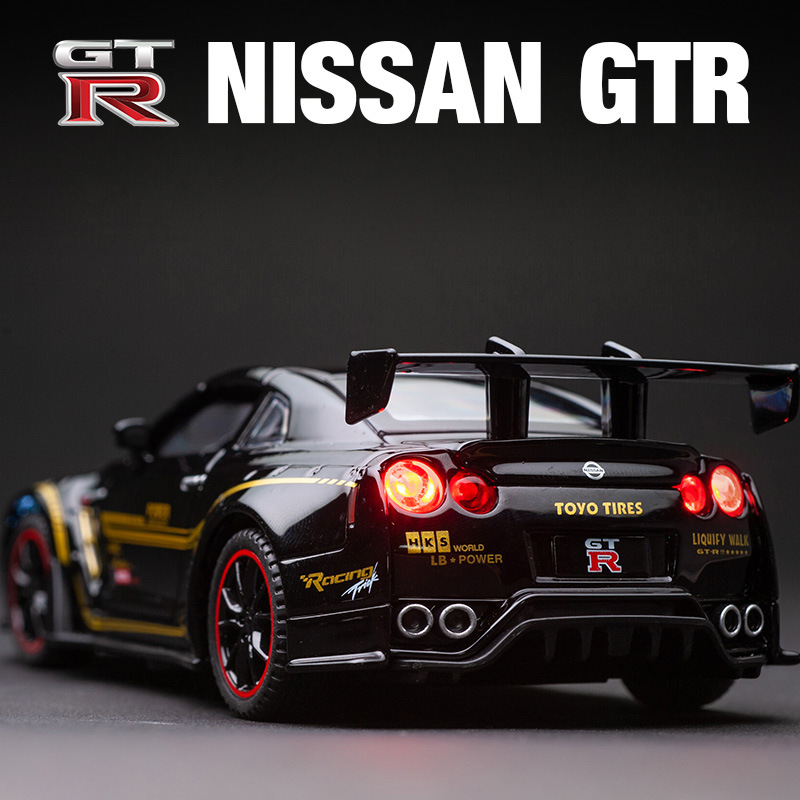 1:32 JDM Nissan GTR R35 Modified Wide Body Car Models Alloy