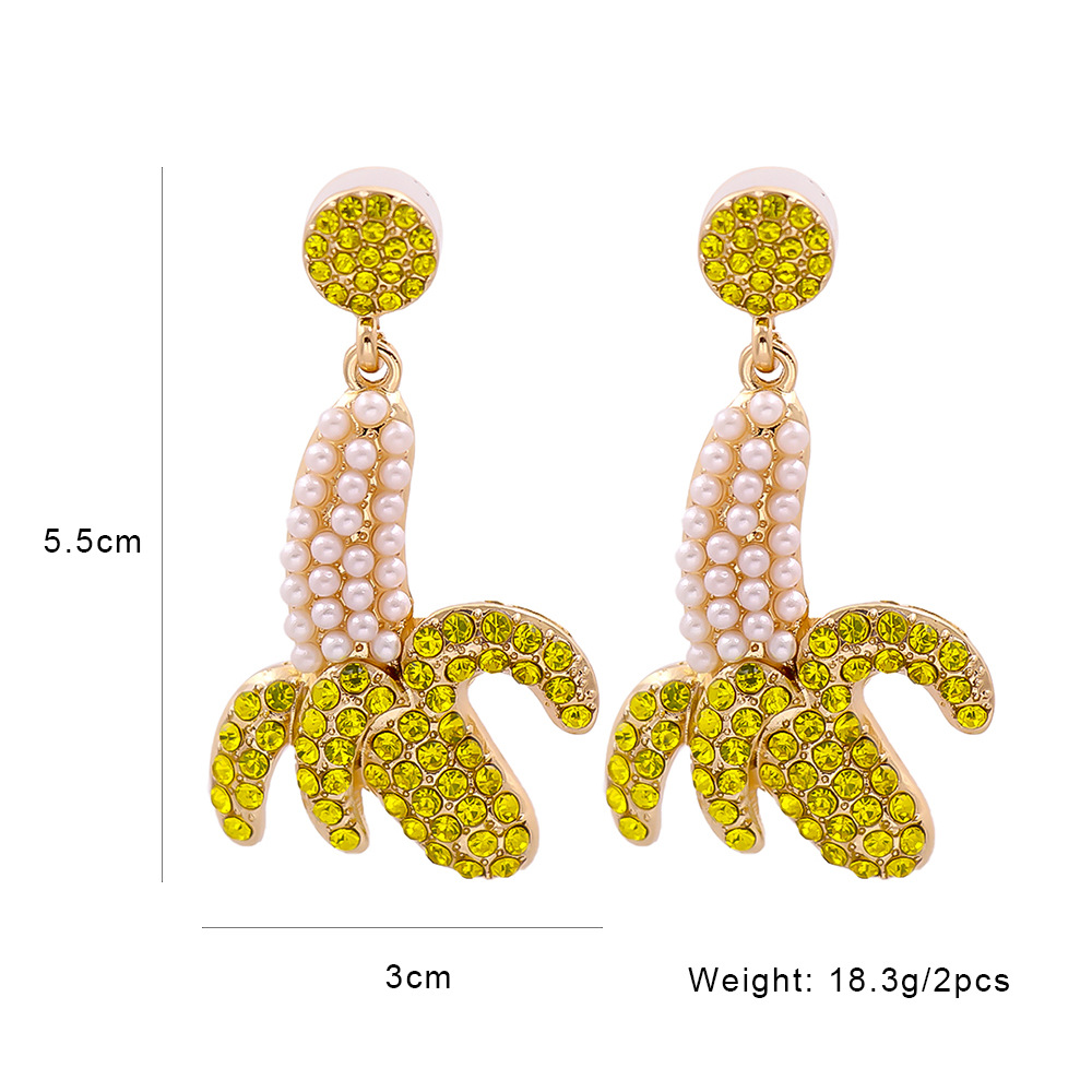 Fashion Personality Exaggerated Handmade Banana Earrings display picture 1