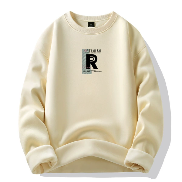 Apricot - round neck plus velvet - stripes R