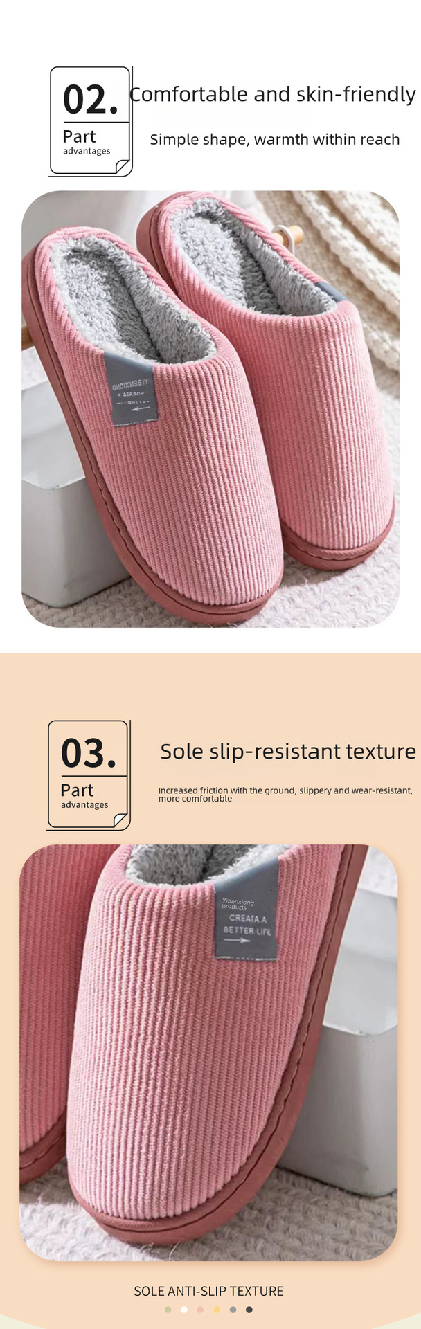 Cotton Slippers Image 6