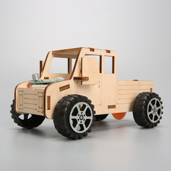 Voice control car Children's Technology handmade small DIY car material package students steam science education toys