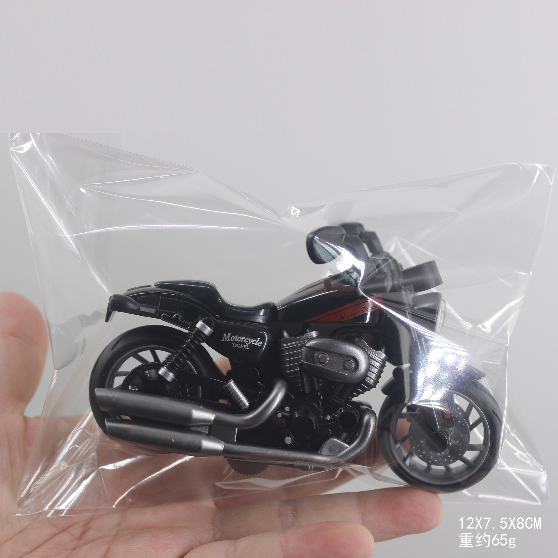 【65G】OPP 가방 H7788-2ha 검정색 시뮬레이션 오토바이 모델