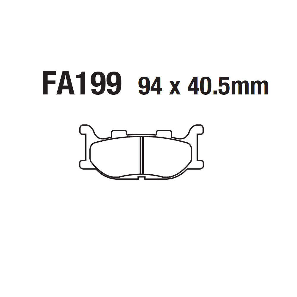 Paletas de freno de disco de motocicleta FA199 YAMAHA YP XP XV XVS AD 250 400
