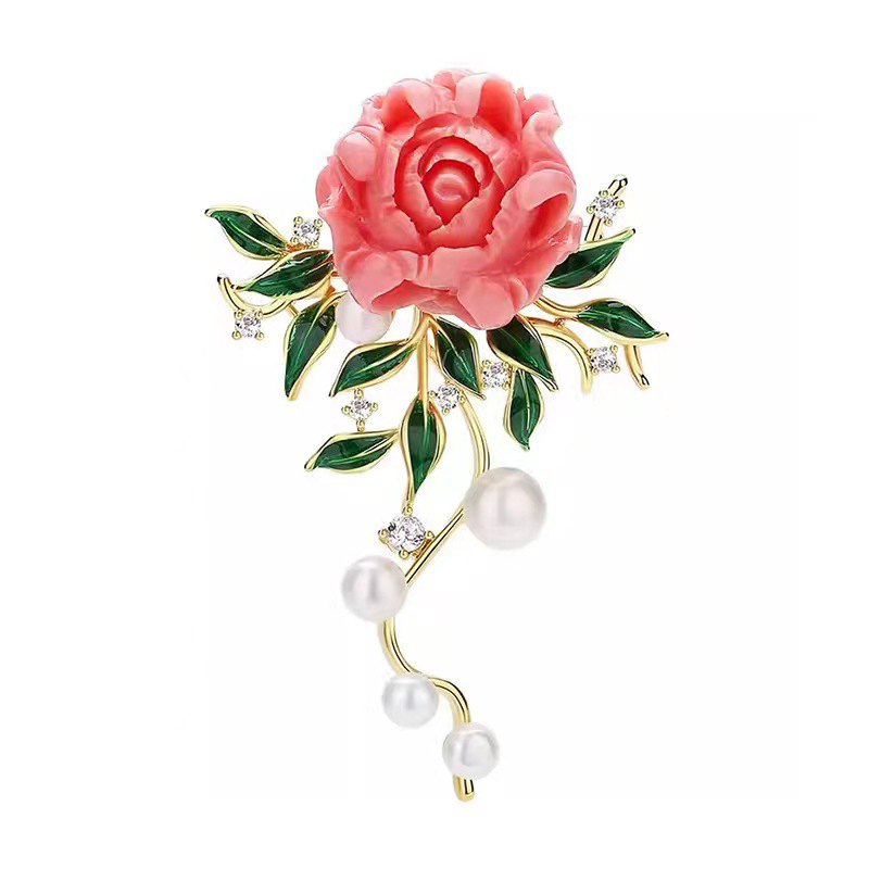 Pfingstrosenbrosche im chinesischen Stil für Damen, wunderschön und anmutig, Perlenblumenbrosche im Retro-Stil, Nischen- und High-End-Anzugaccessoires_voghion.com