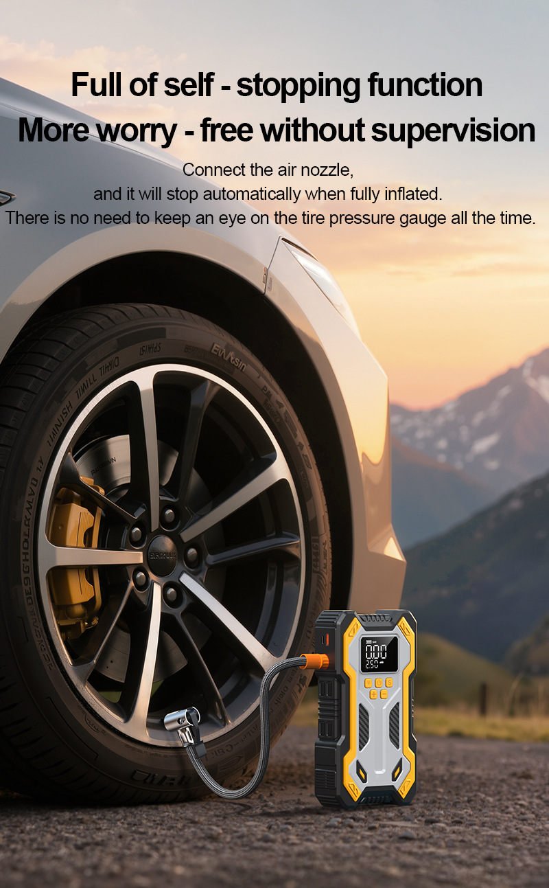 [N3] Cross-Border Car Emergency Jump Starter with Air Pump and Power Bank, Portable Battery Ignition Starter