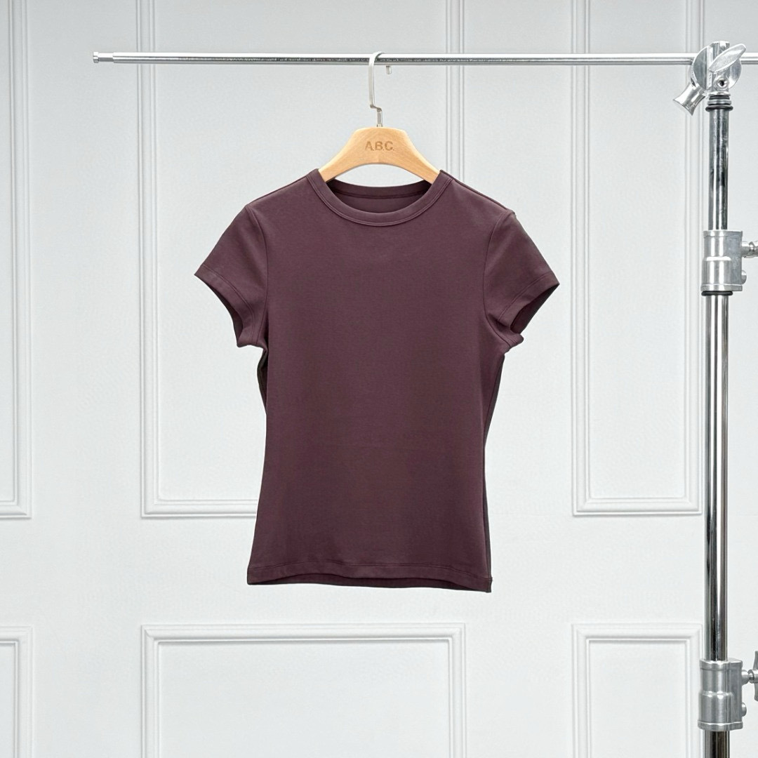 Tommy25新色春夏wrw風綿質微弾カジュアル多色クラシックモデル女性丸襟半袖tシャツ