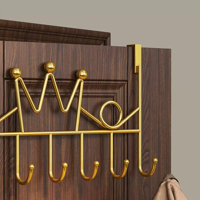 门后挂钩免打孔门上挂衣架置物架衣钩卧室厨房墙上收纳挂架衣服钩
