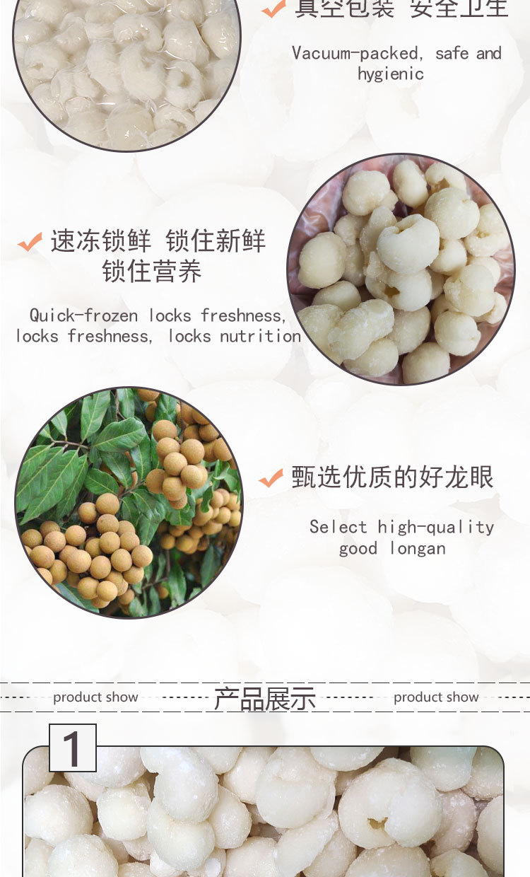 冷冻龙眼肉商用新鲜水果荔枝专用水吧冷饮饮料速冻桂圆肉龙眼块-阿里巴巴