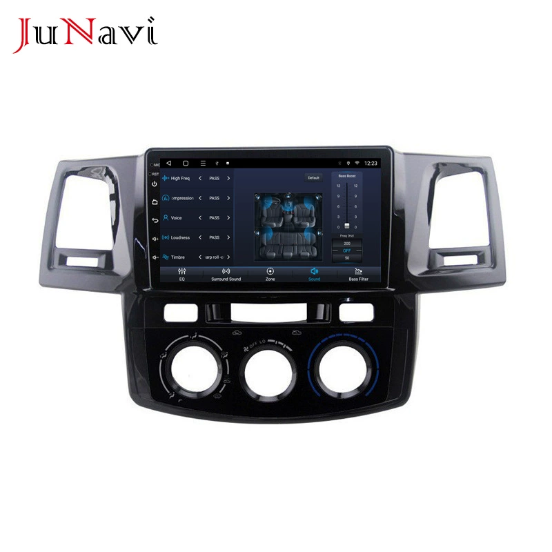 Навигация для авто (JuNavi) для Toyota Hilux/Runner 2008–2015, большой экран Android, беспроводной CarPlay, 1–6/8 ядер, 32–128 ГБ