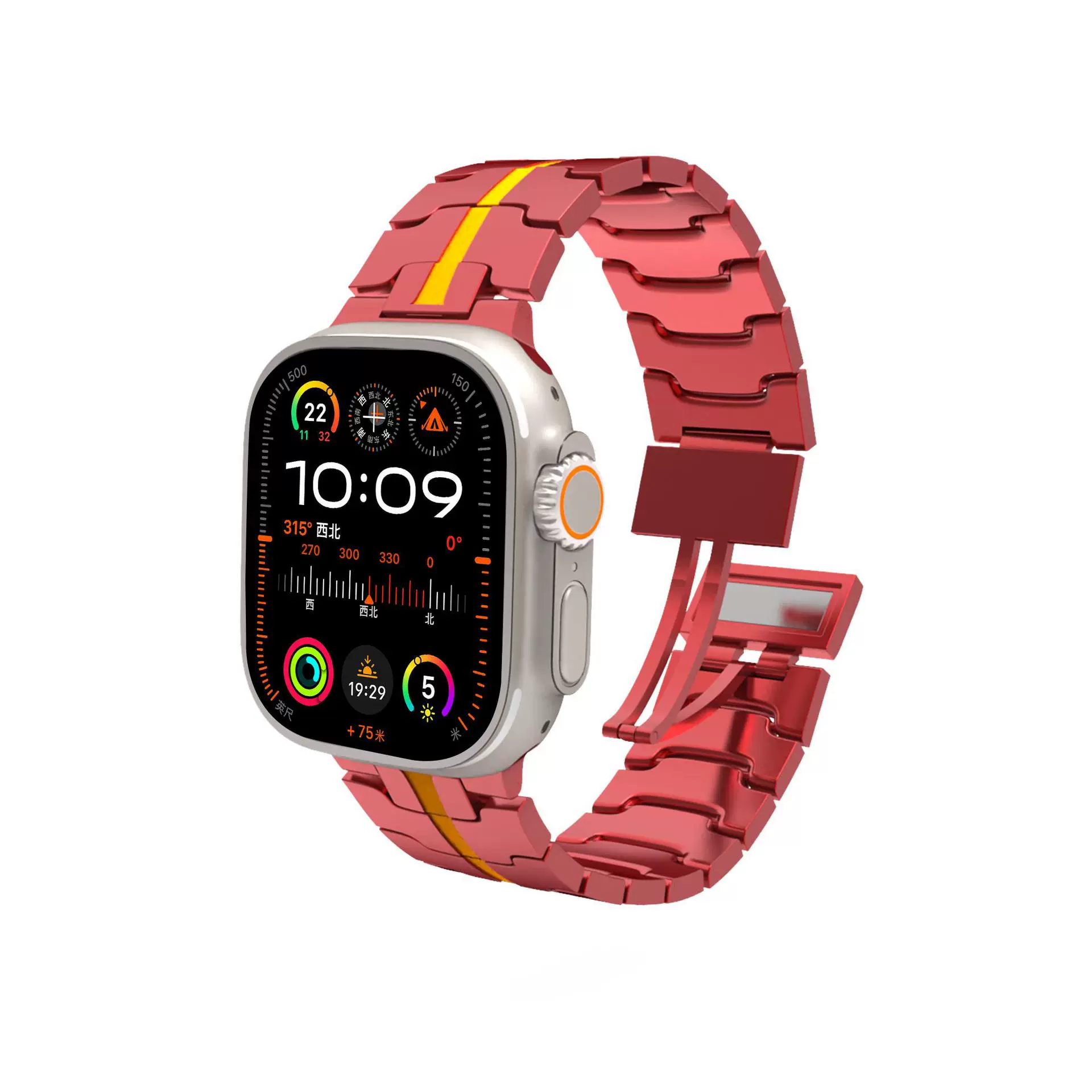 Подходит для Apple Watch Iron Man магнитная пряжка ремешок для часов металлический S10-1 SE Ultra серии