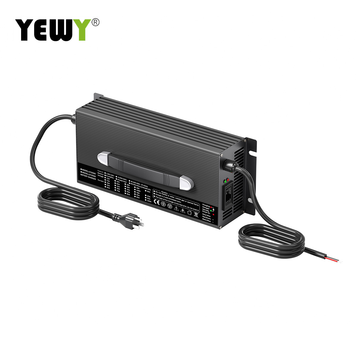 2000W大功率铝壳磷酸铁锂电池充电器36V40A