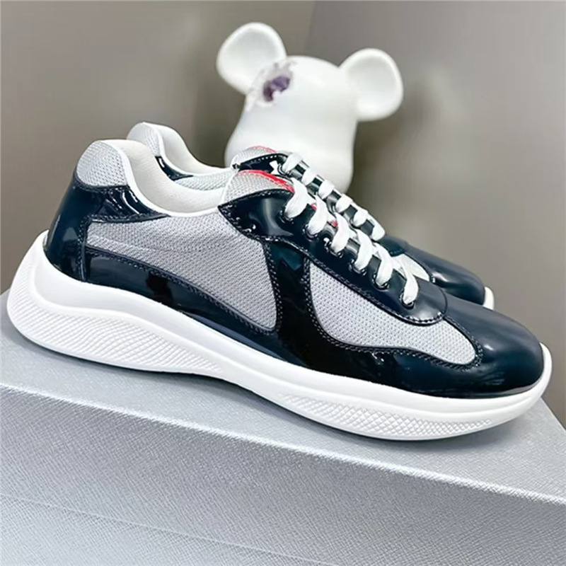 사진 7 다크 블루 페이턴트 가죽