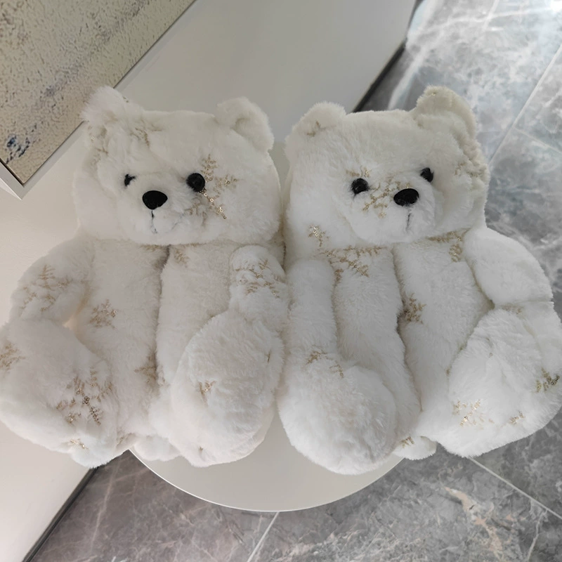 Спортивные тапочки Spot Teddy Bear Slippers, тапочка Медвежонок, пол Floor Plush Deep Cotton Warm Shoes