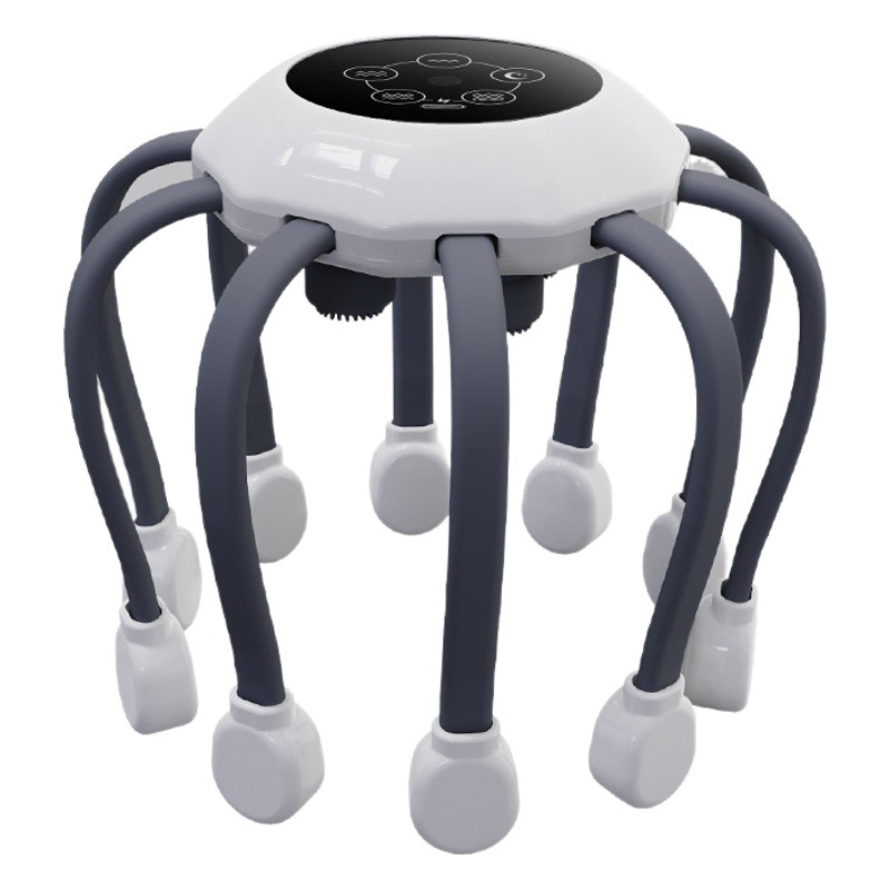 Masajeador de cabeza pulpo automático multidimensional vibración eléctrica cuero cabelludo dragado relajación masajeador