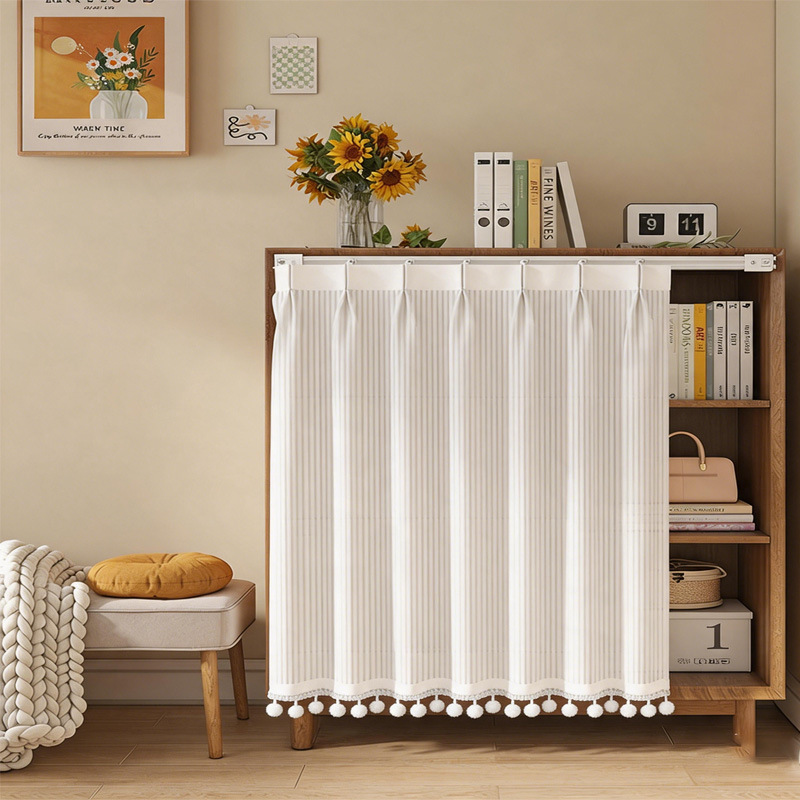 Cabinet Cover Curtain, No-Drill Wardrobe, Shoe Cabinet, Bookshelf, Cupboard Short Dustproof Gauze Curtain, Miscellaneous Curtain, Window Screen Cabinet Cover Curtain, No-Drill Wardrobe, Shoe Cabinet, Bookshelf, Cupboard Short Dustproof Gauze Curtain, Miscellaneous Curtain, Window Screen