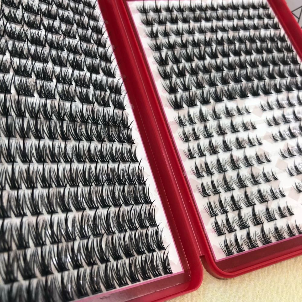 416 racimos de nuevo tipo de simulación de espigas de trigo de cola de pescado densas pestañas falsas mezcladas con pestañas de luna blanca pura combinación de libro diario