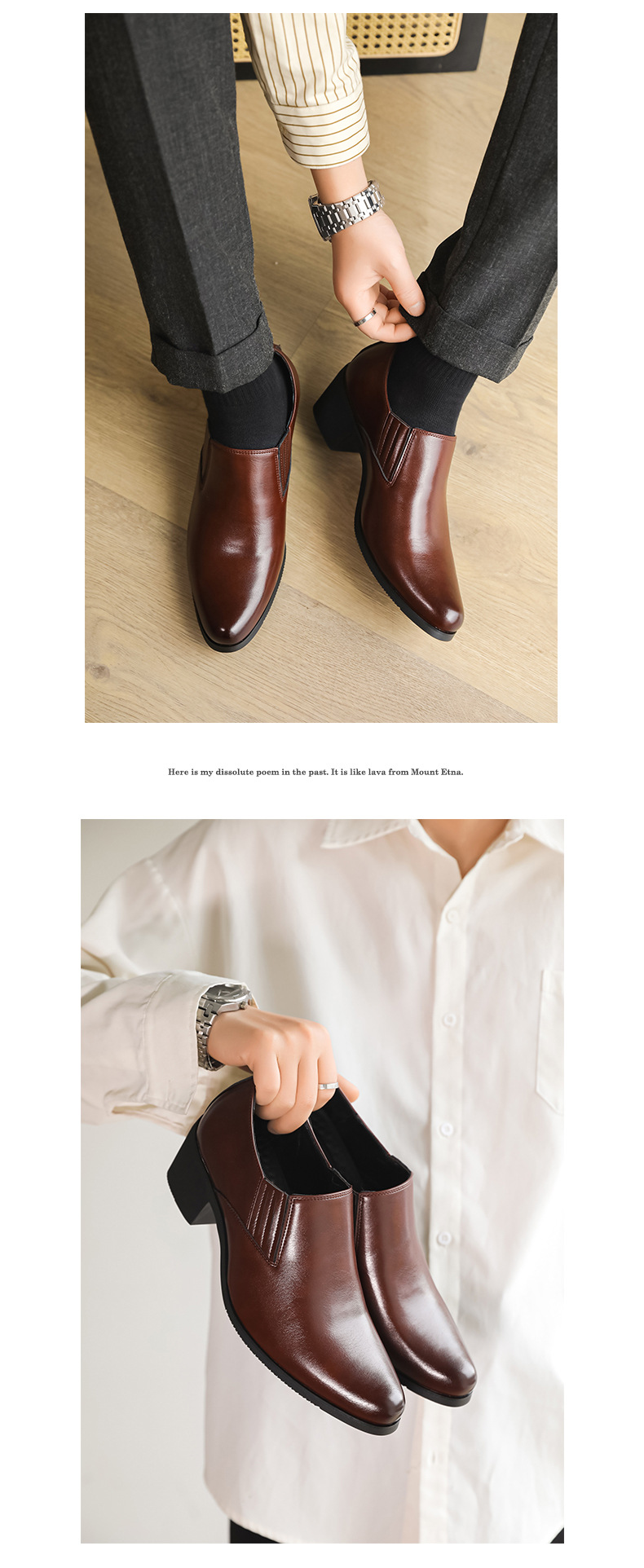 Loafers Men's Shoes Fashion Large Size Low Top Shoes Spring And Autumn New Style Sleeve Pointed Leather Shoes One Step Small Leather Shoes_vogvips.com