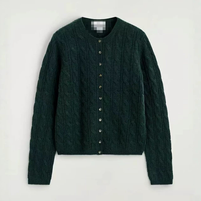 BM&MD&ZA new autumn women's casual versatile round-neck knitted cardigan sweater