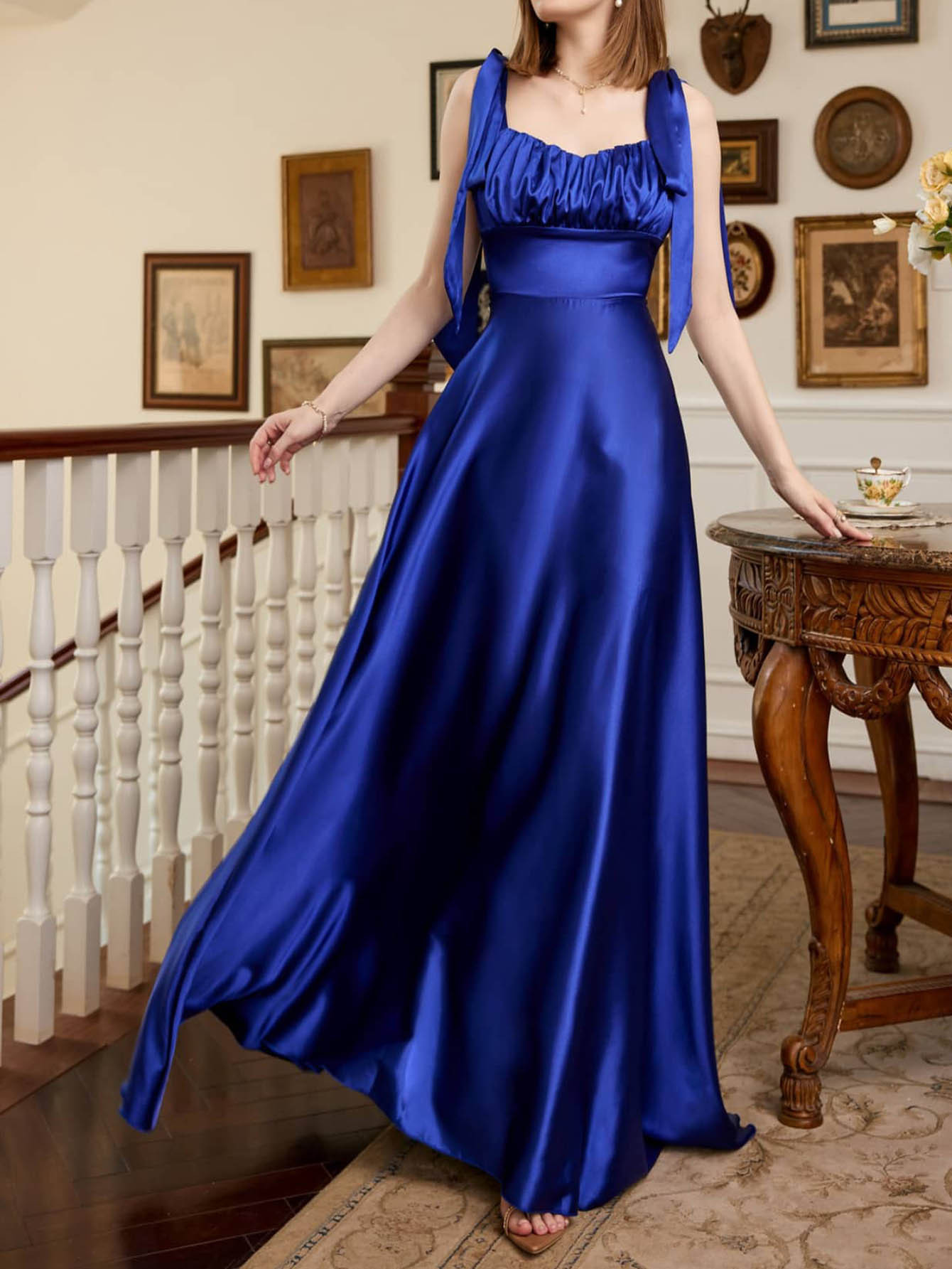 Vestido de comercio exterior europeo y americano nuevas mujeres de primavera y verano sin mangas Correa vestido de novia vestido de dama de honor de la boda Vestido