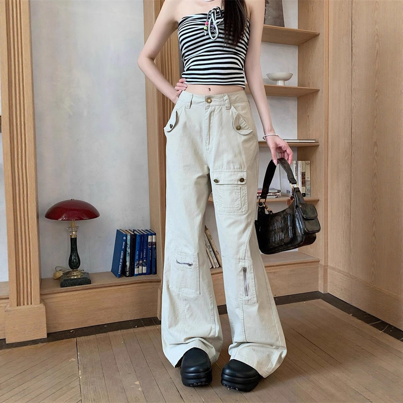 American-Style Flared Jeans for Women, Straight-Cut, Slimming, Non-Tight-Fitting, Flared Pants for Petite Women, Bootcut Jeans for Women American-Style Flared Jeans for Women, Straight-Cut, Slimming, Non-Tight-Fitting, Flared Pants for Petite Women, Bootcut Jeans for Women