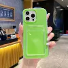 WT jelly card holder fluorescent green